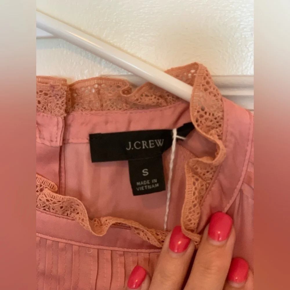 J. Crew Elegant Pink Silk Women's Top.  Size-Small